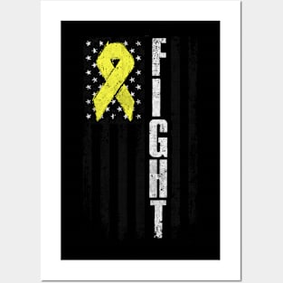 Faith Flag American Hydrocephalus Awareness Yellow Ribbon Warrior Support Survivor Posters and Art